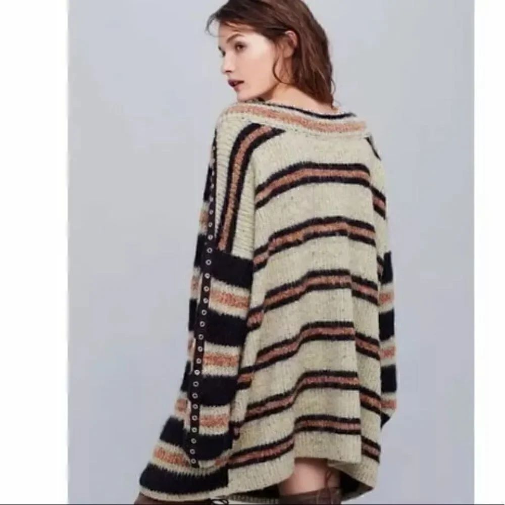 FREE PEOPLE SID STRIPE SWEATER DRESS  PULLOVER - Picture 4 of 7